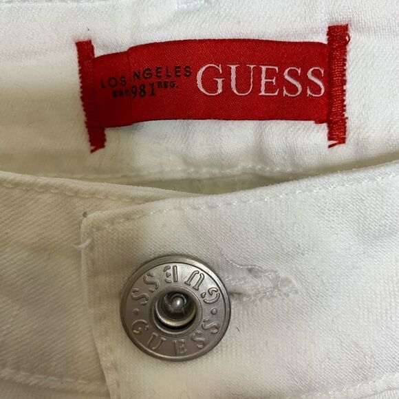 Guess emma fit mid rise skinny jeans white 29 - Picture 3 of 8